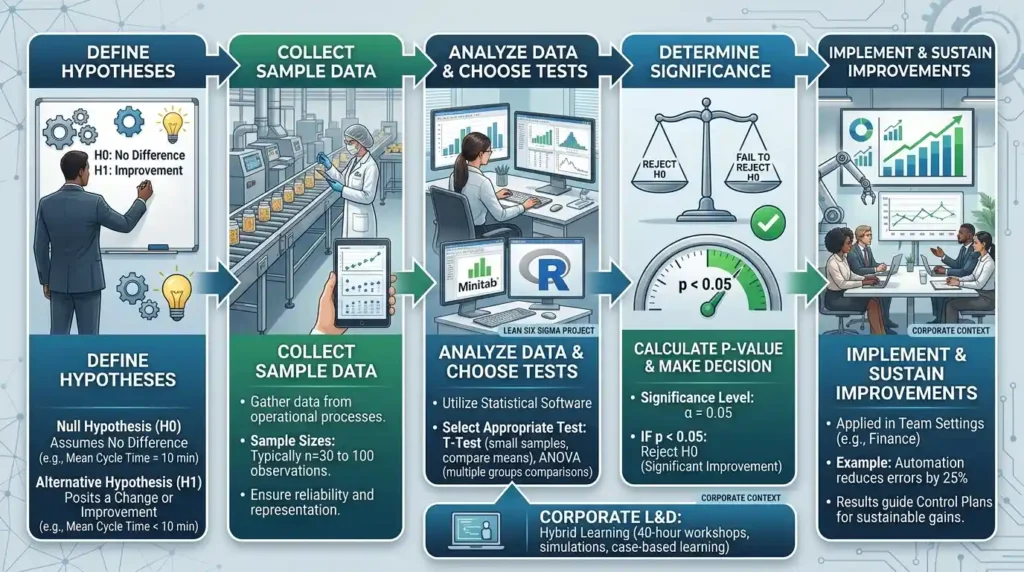 How Do Hypothesis Tests Work in Corporate Lean Six Sigma Projects