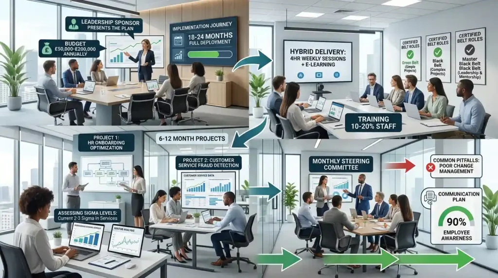 How Do Organisations Implement Lean Six Sigma in Non-Manufacturing Departments