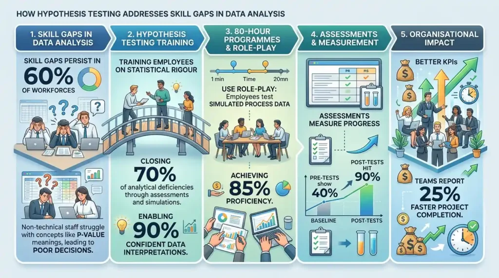 How Does Hypothesis Testing Address Employee Skill Gaps in Data Analysis