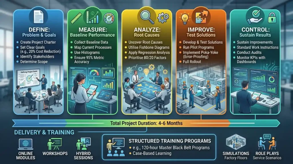 How Does Lean Six Sigma Work Step by Step in Organisations