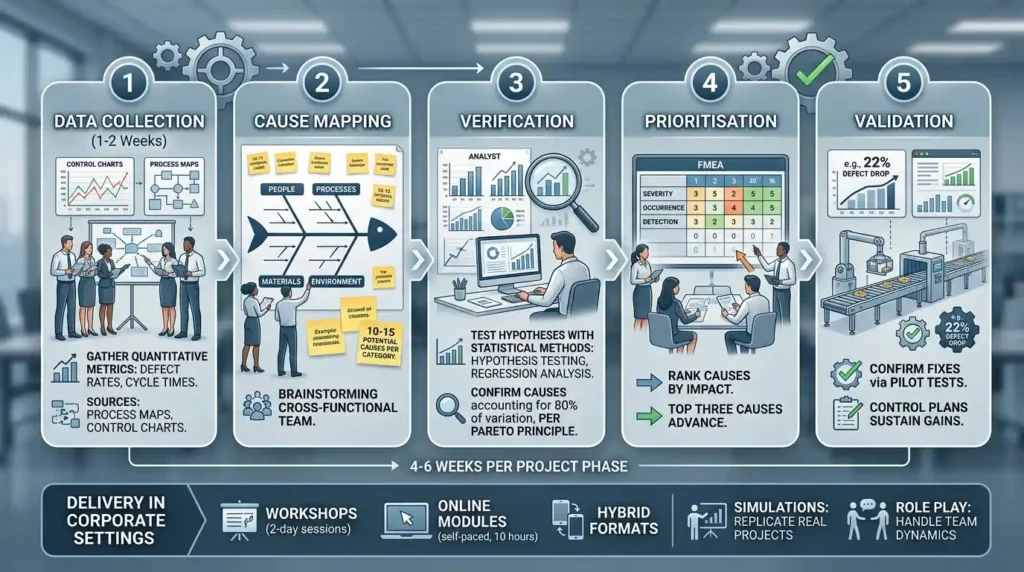 How Does Root Cause Analysis Work Step by Step in a Lean Six Sigma Project?