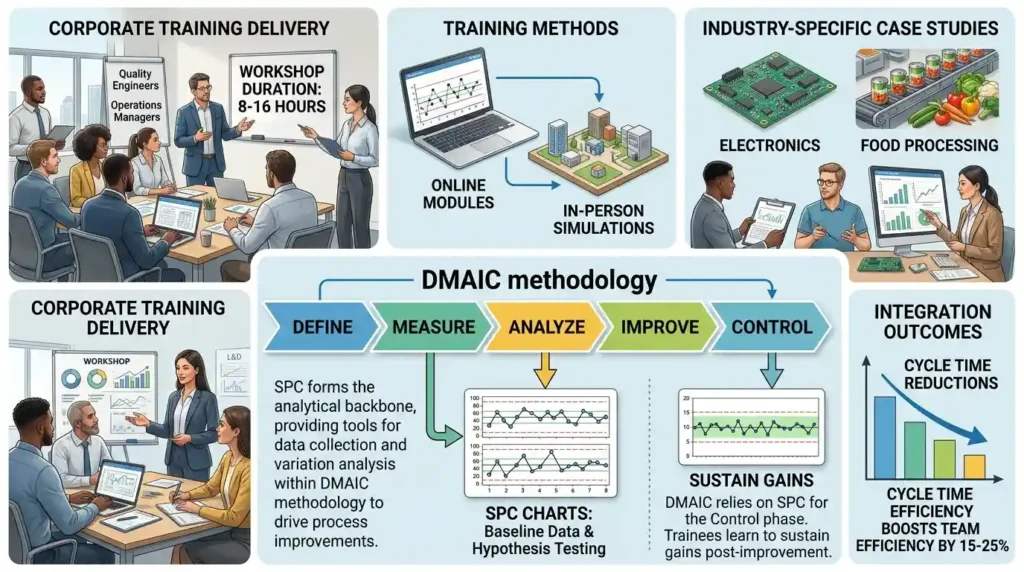 How Does Statistical Process Control Integrate with Six Sigma in Workforce Training?