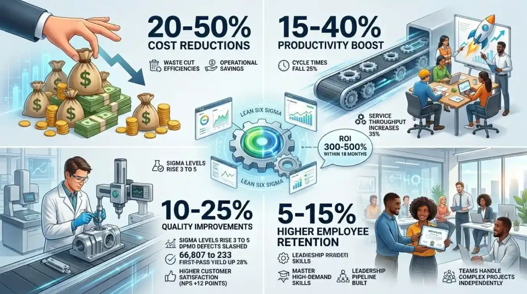 What Measurable Outcomes Does Lean Six Sigma Produce for Businesses