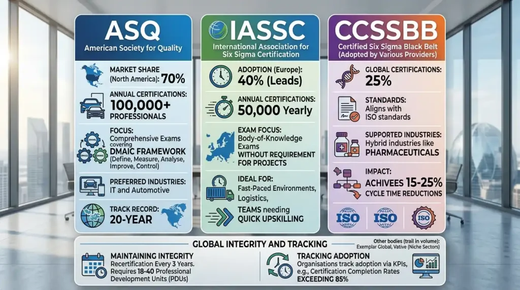 Which Certifying Bodies Lead Global Six Sigma Standards