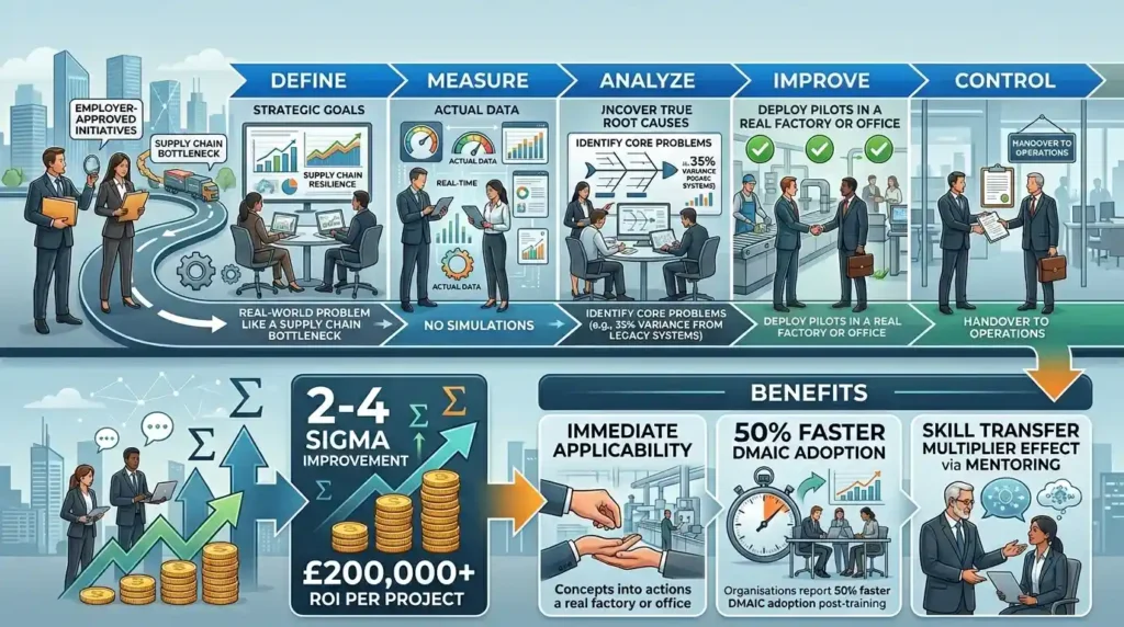 Why Integrate Real-World Projects in Master Black Belt DMAIC Training?
