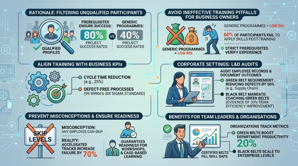 Why do organisations enforce strict prerequisites for these belts?