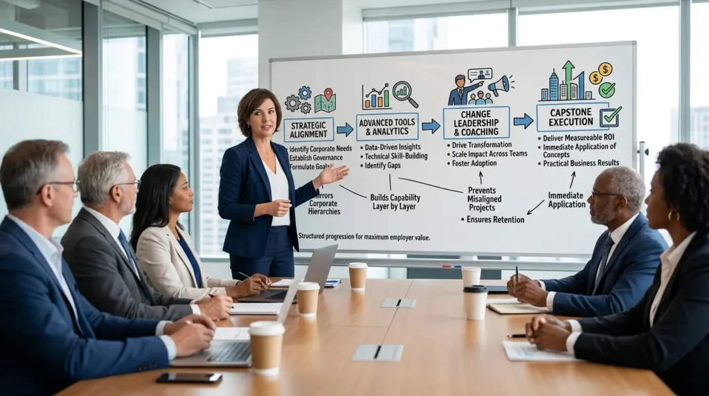 Why is this course structured for maximum employer value?