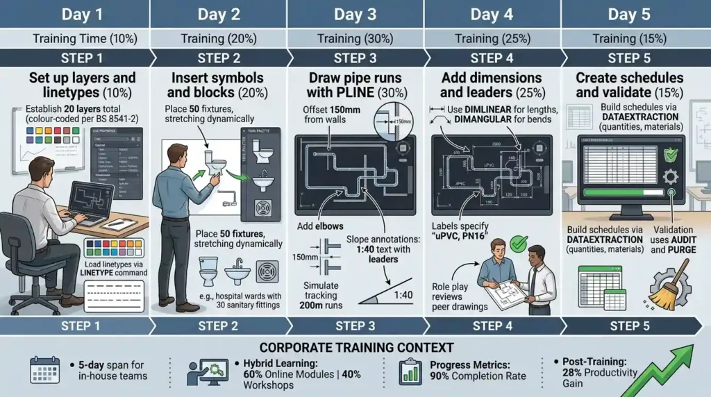 How Are Plumbing Annotations Applied Step by Step in Corporate Training