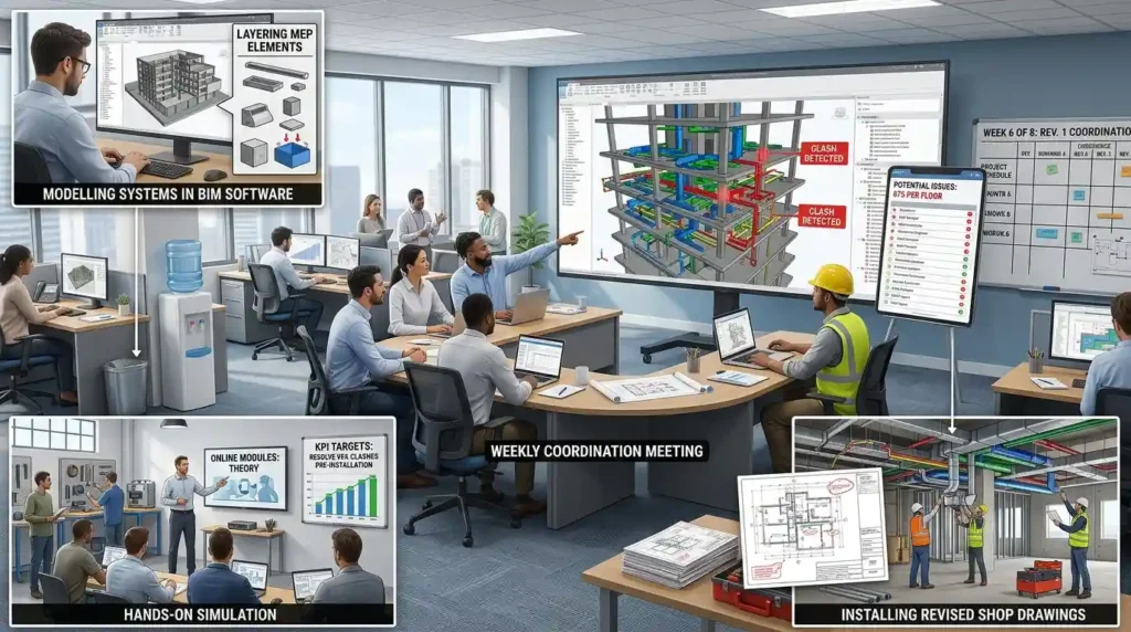 How Do HVAC and Plumbing Coordination Drawings Work in Corporate Construction Environments