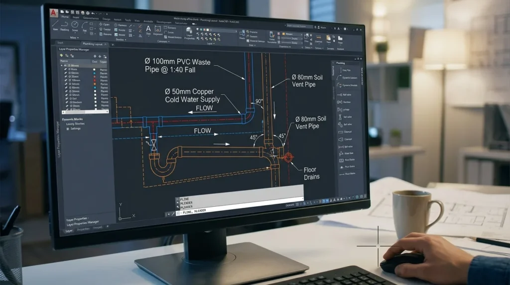 How Do Plumbing Systems Work in AutoCAD Drawings