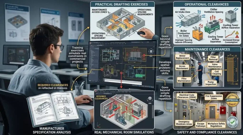 How Does AutoCAD HVAC Training Teach Equipment Clearances
