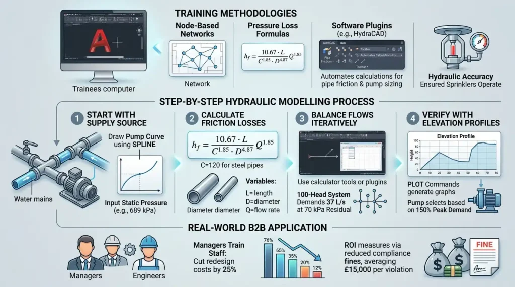 How Does AutoCAD Training Teach Hydraulic Calculations for Fire Protection Systems