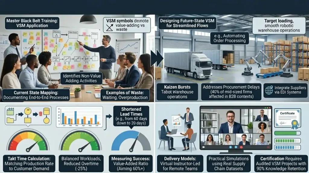 How Does Value Stream Mapping in Master Black Belt Training Optimise Supply Chain Flows
