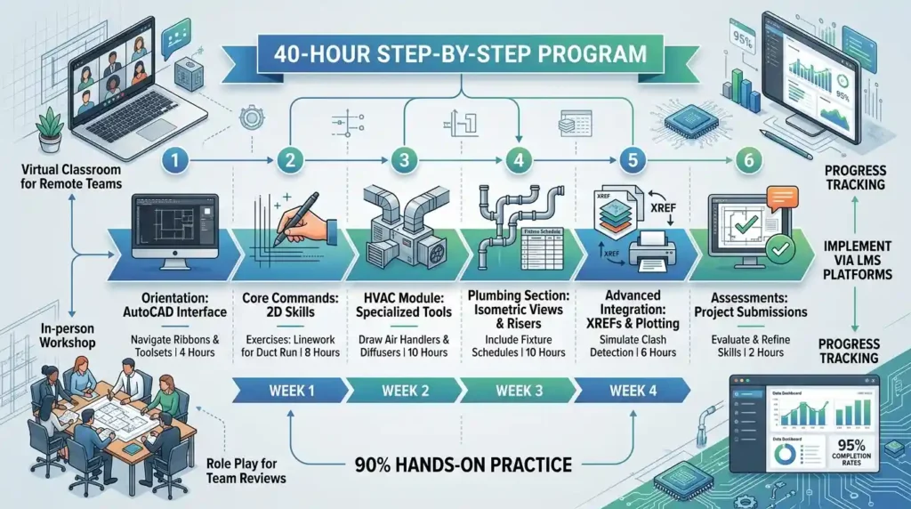 How Is AutoCAD HVAC and Plumbing Design Training Delivered Step by Step