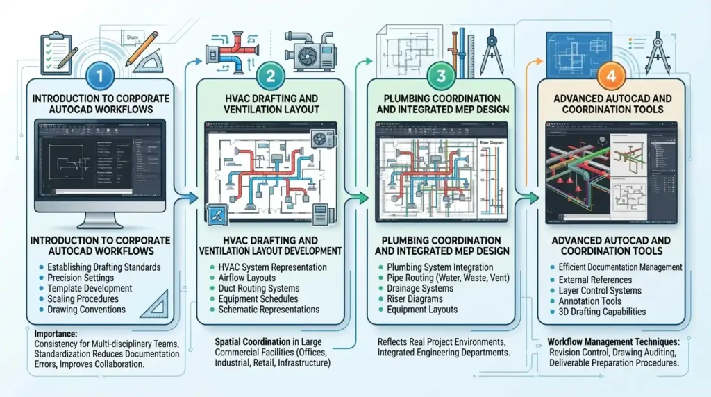 How Is the Curriculum Structured to Develop Commercial HVAC Drafting Skills
