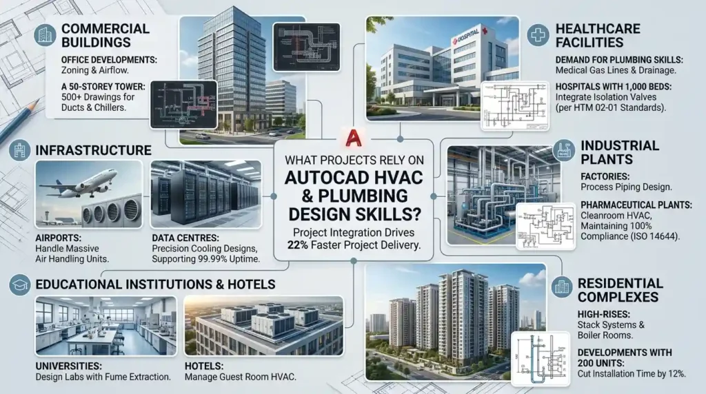 What Types of Projects Rely on AutoCAD HVAC and Plumbing Design Skills