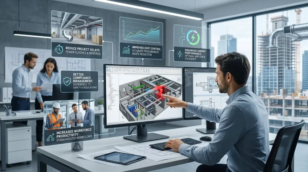 What business benefits result from accurate ventilation system drafting