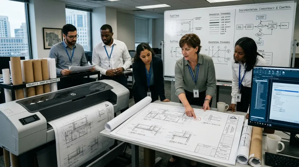 Professional Drawing Plotting Within Corporate Engineering Projects