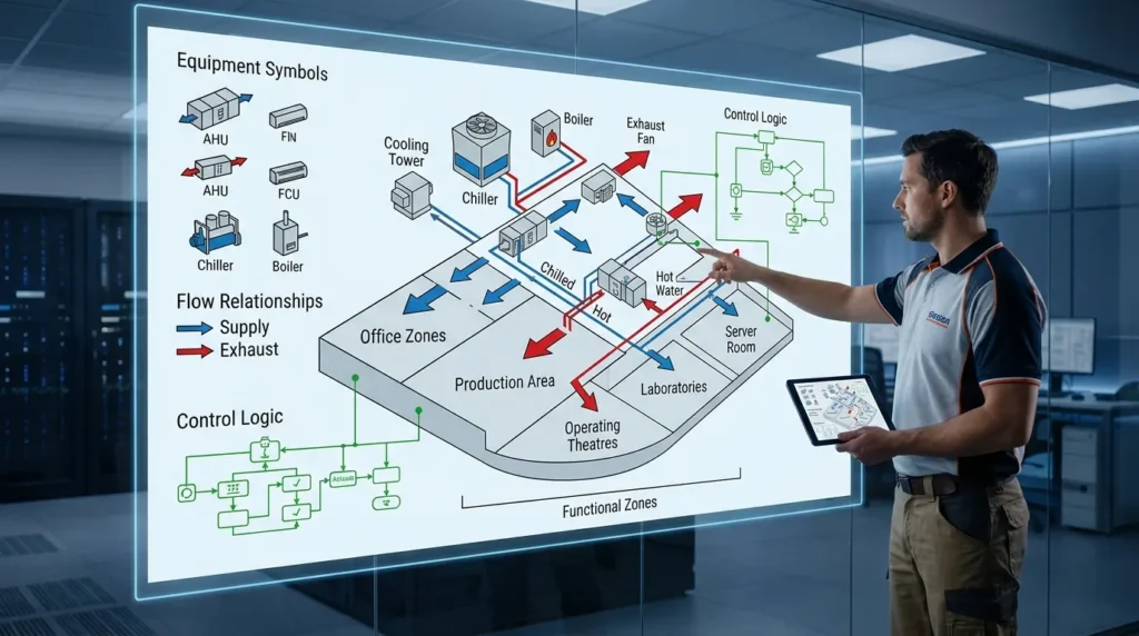 What Components Are Included in Schematic HVAC Drawings