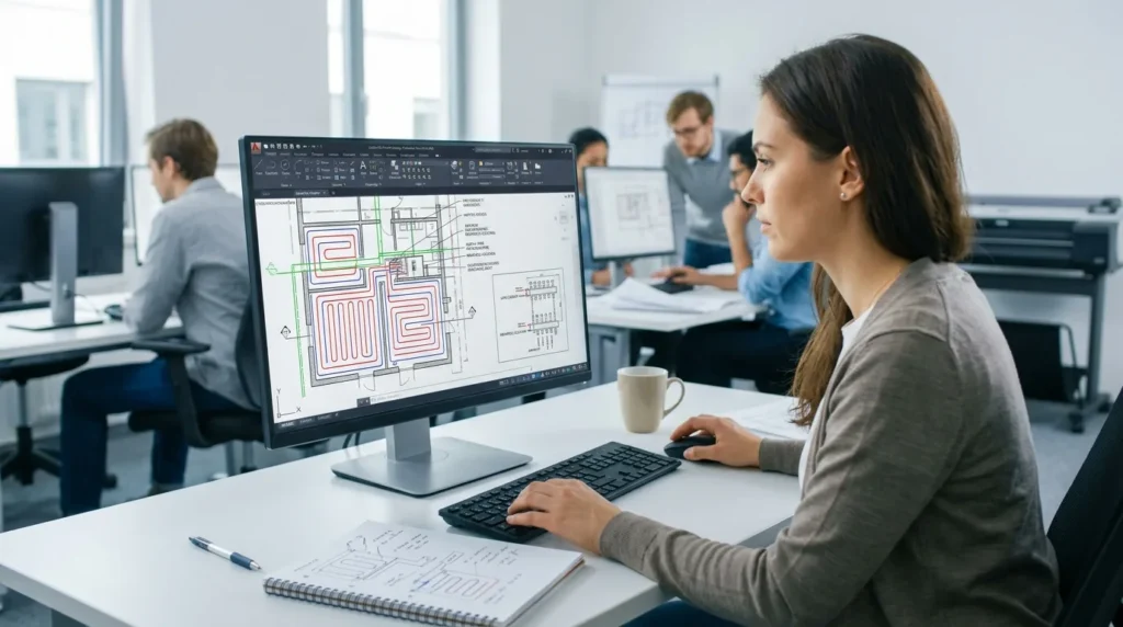 What Does Imperial's HVAC Programme Include Regarding Underfloor Heating Drawing Exercises