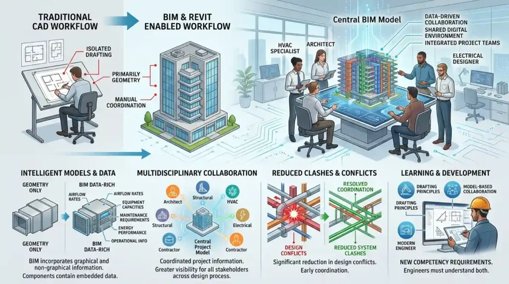 What is changing in HVAC design with the growth of BIM and Revit?