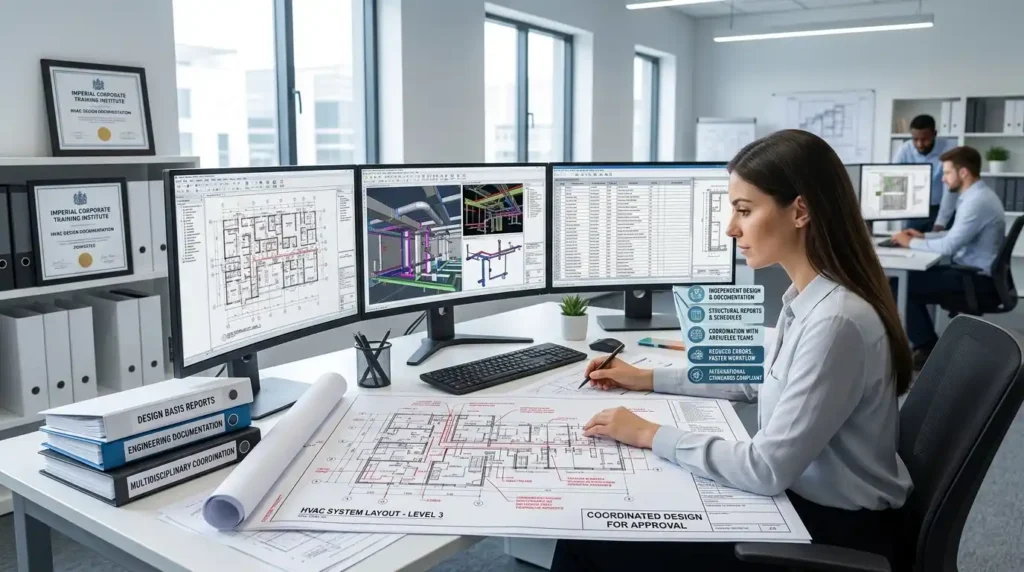 What results can be expected after completing this HVAC design documentation course