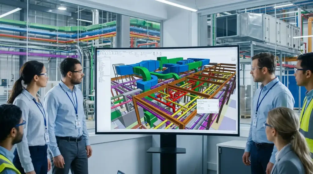 What role does HVAC modelling play in industrial design coordination