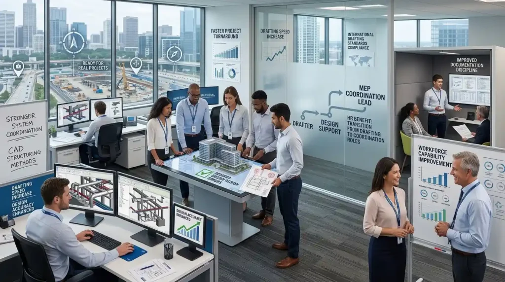 What workplace impact can be expected after completing Imperial’s HVAC and plumbing design training