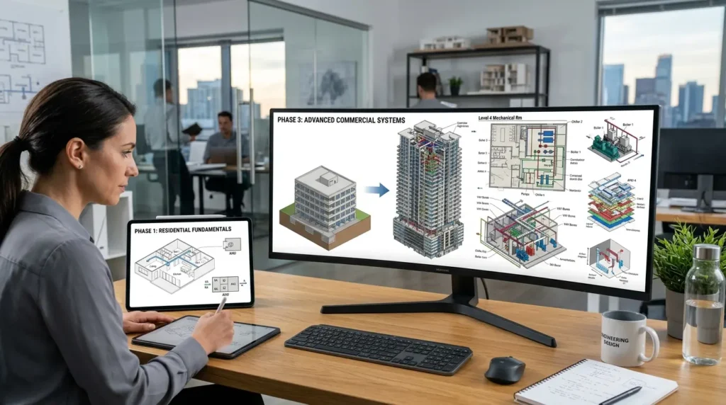 Why Is the Course Structured Around Both Residential and Commercial Applications