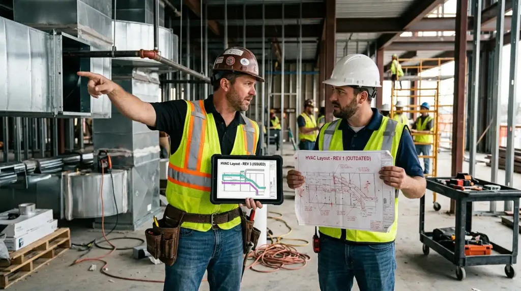 Why is drawing issue management considered a critical HVAC design skill